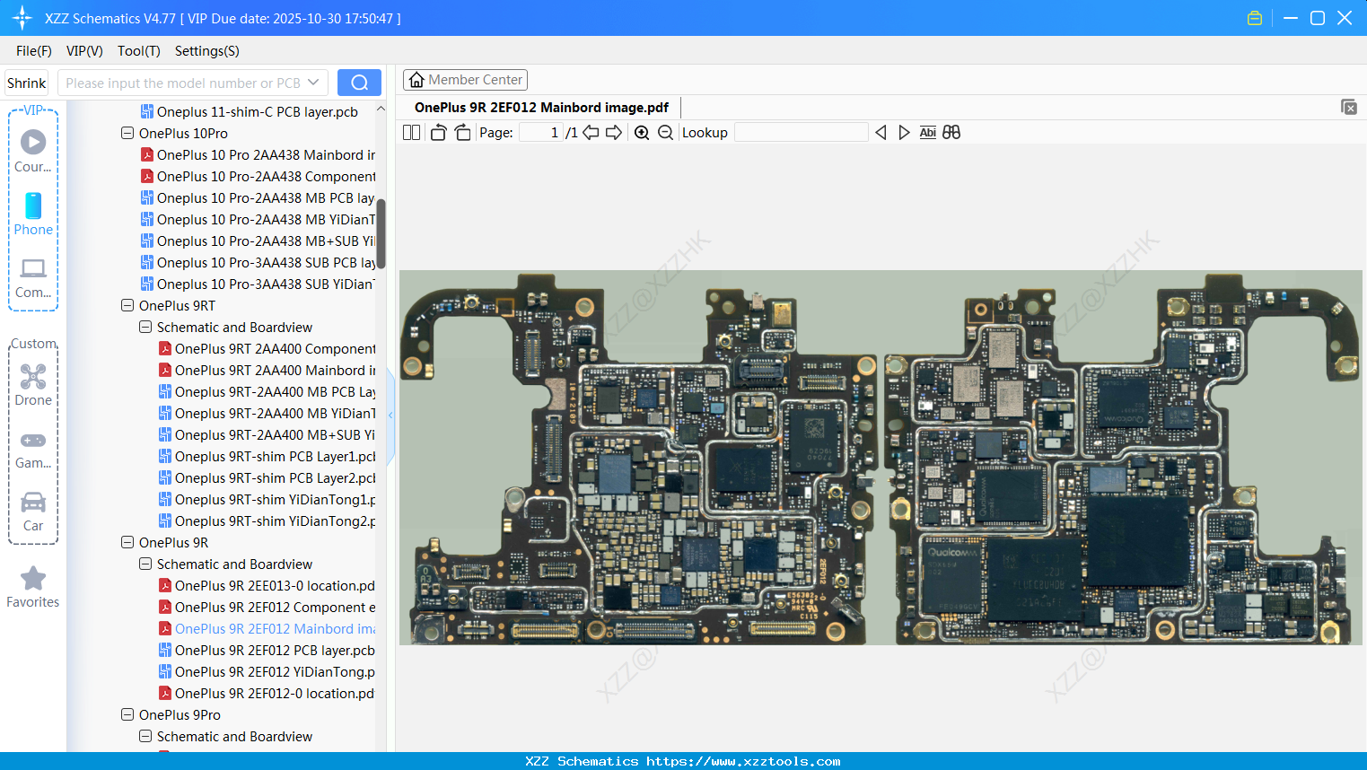 OnePlus 9R 2EF012 Mainbord Image